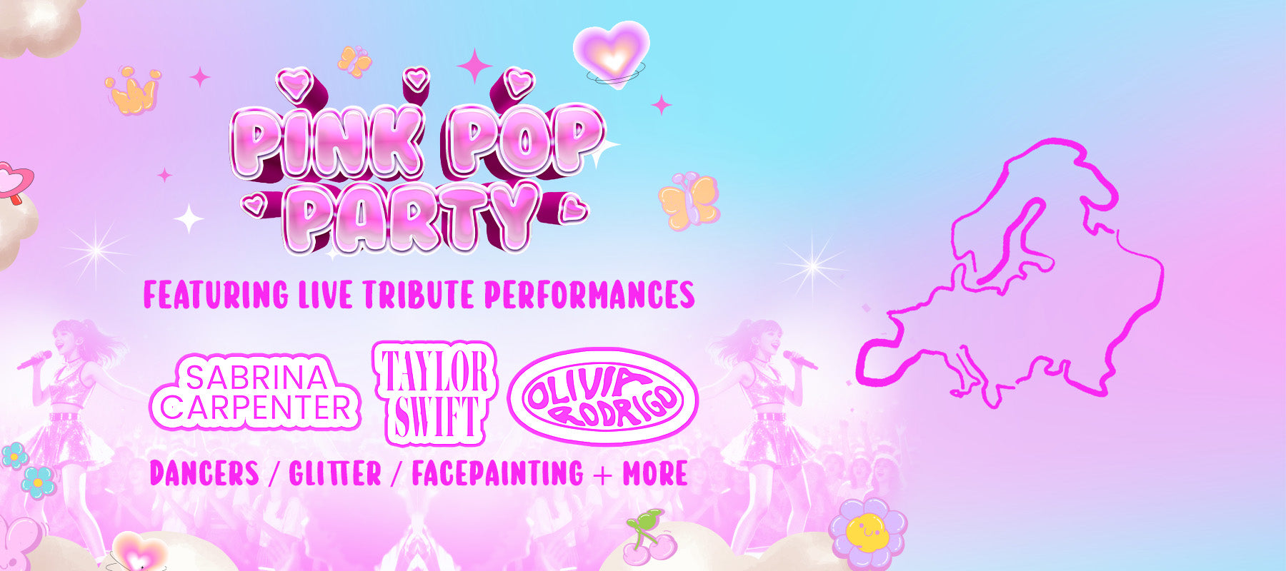 Pink Pop Party Events in Europe