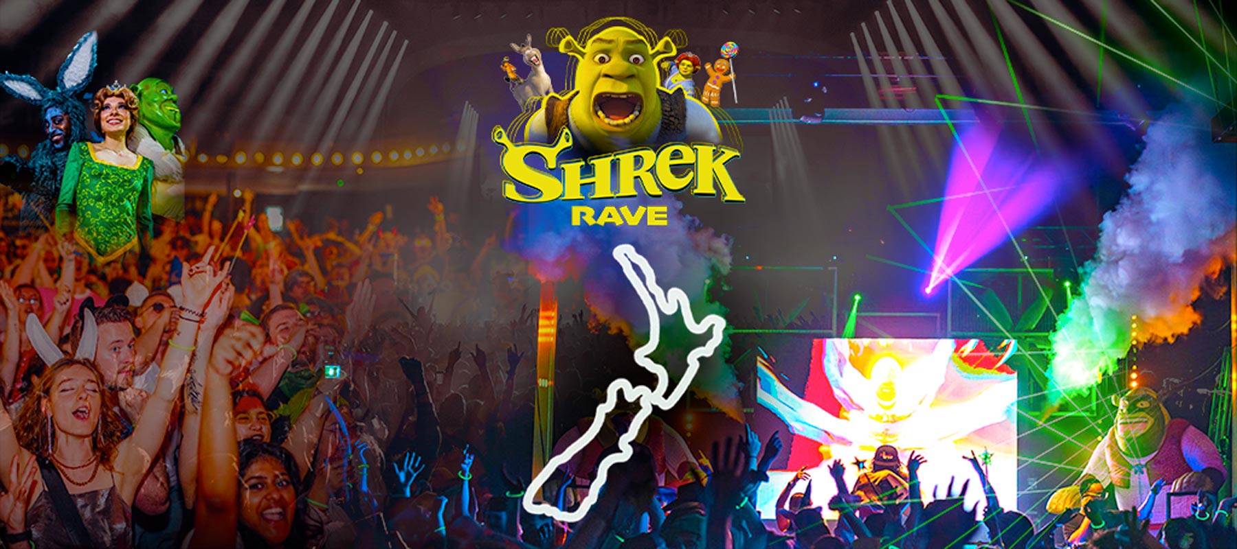 Shrek Rave Events in New Zealand