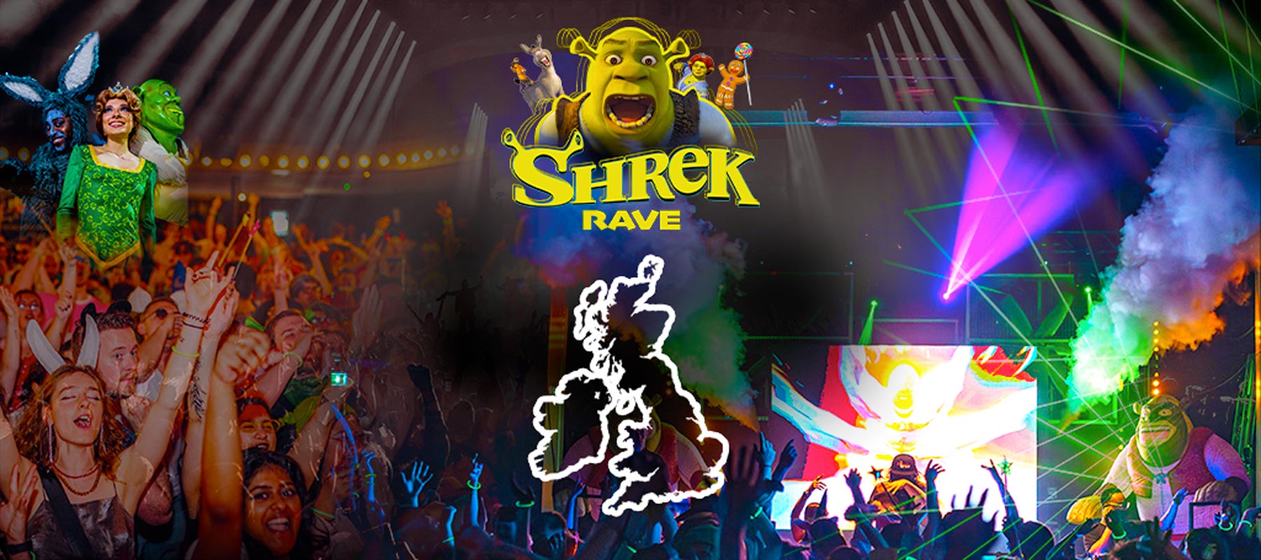 Shrek Rave Events in the UK